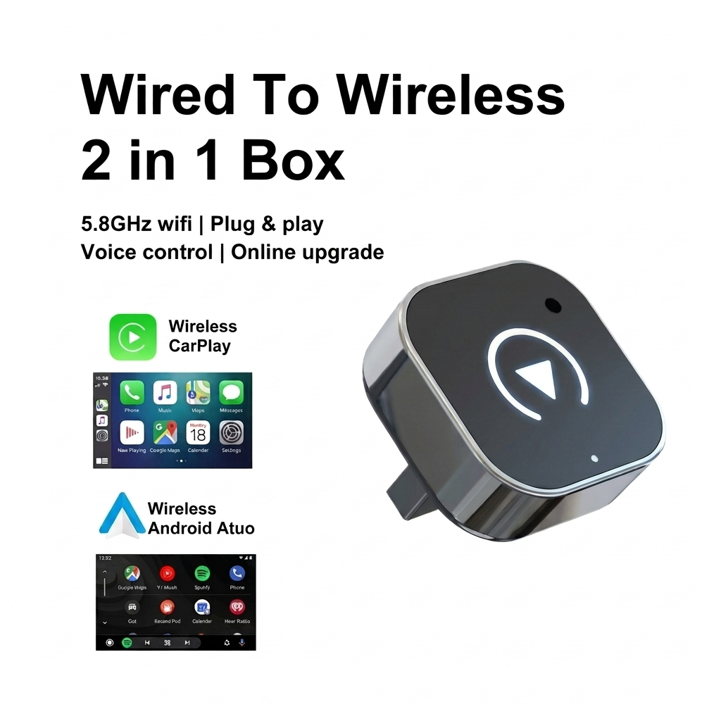MiniPlay™ - 2 in 1 Wireless CarPlay & Android Auto